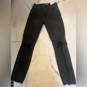 PAC Sun high rise, jagging, distressed, washed out black 25 NWT